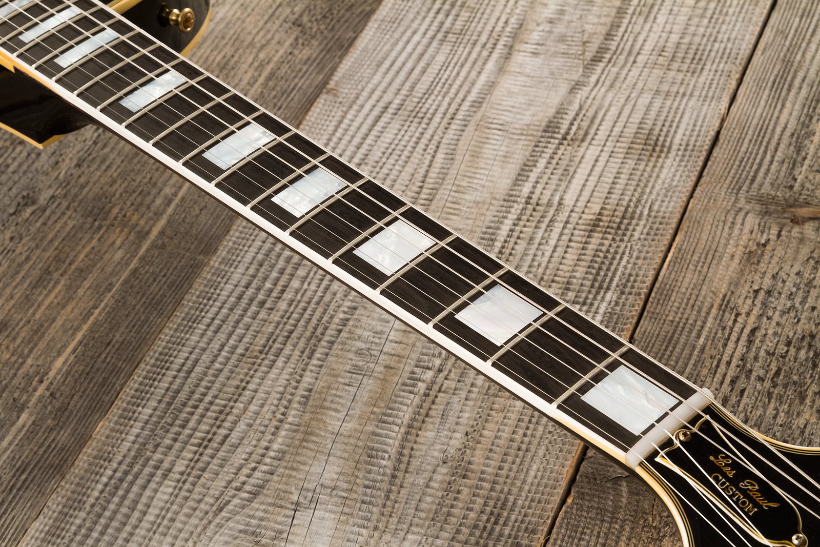 Gibson Custom Shop Eric Clapton Les Paul Custom 1958 Signature 2h Ht Eb - Murphy Lab Ebony - Guitarra eléctrica de autor - Variation 7