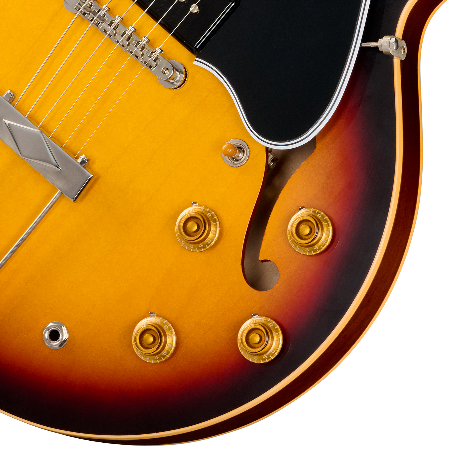 Gibson Custom Shop Es330 1959 Reissue Historic 2s P90 Ht Rw - Vintage Burst (vos Hardware) - Guitarra eléctrica semi caja - Variation 3