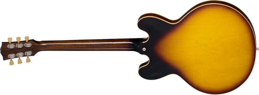 Gibson Custom Shop Es335 1958 Reissue Ltd 2h Ht Rw - Murphy Lab Heavy Aged Faded Tobacco Burst - Guitarra eléctrica semi caja - Variation 1