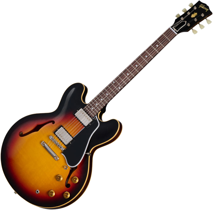 Gibson Custom Shop Es335 1958 Reissue Ltd 2h Ht Rw - Murphy Lab Light Aged Tri-burst - Guitarra eléctrica semi caja - Variation 1