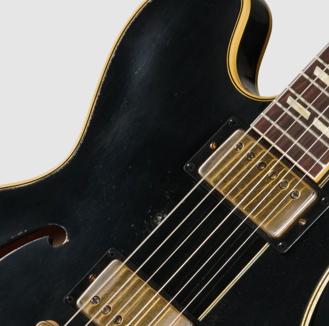Gibson Custom Shop Es345 Reissue 1959 Bigsby 2h Trem Eb - Murphy Lab Heavy Aged Ebony - Guitarra eléctrica semi caja - Variation 2