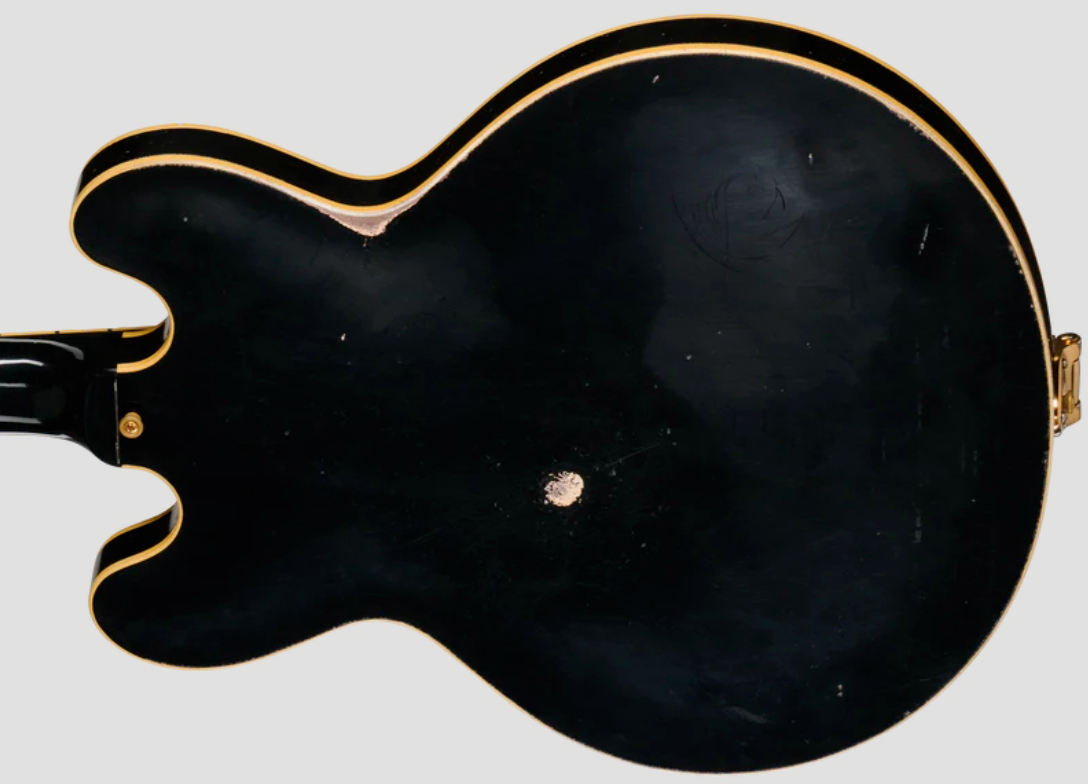 Gibson Custom Shop Es345 Reissue 1959 Bigsby 2h Trem Eb - Murphy Lab Heavy Aged Ebony - Guitarra eléctrica semi caja - Variation 4