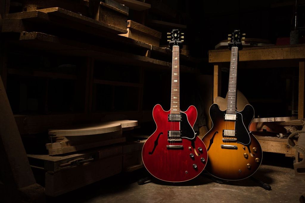 Gibson Custom Shop Historic Es335 Reissue 1961 2h Ht Rw - Vos Sixties Cherry - Guitarra eléctrica semi caja - Variation 4