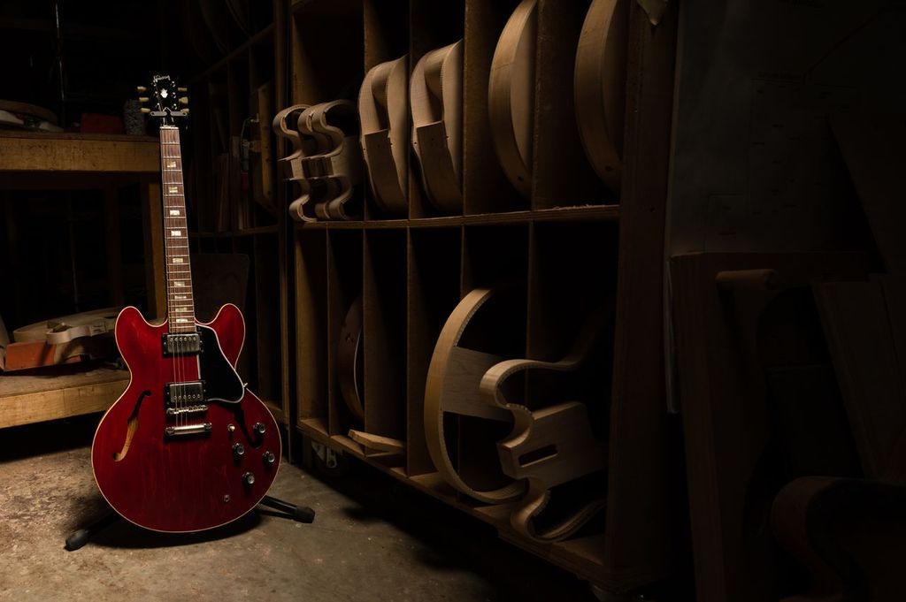 Gibson Custom Shop Historic Es335 Reissue 1961 2h Ht Rw - Vos Sixties Cherry - Guitarra eléctrica semi caja - Variation 5