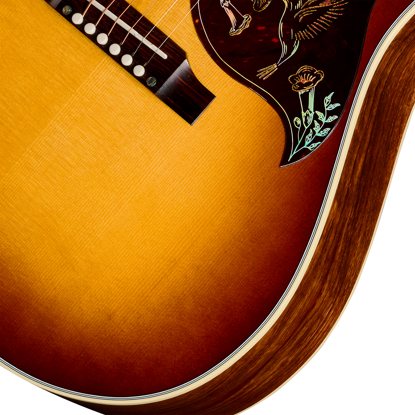Gibson Custom Shop Hummingbird Elegant Koa Artisan Dreadnought Epicea Koa Rw - Honey Burst - Guitarra folk - Variation 2
