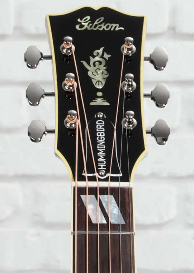 Gibson Custom Shop Hummingbird Torch Dreadnought Epicea Acajou Rw - Ebony - Guitarra folk - Variation 3
