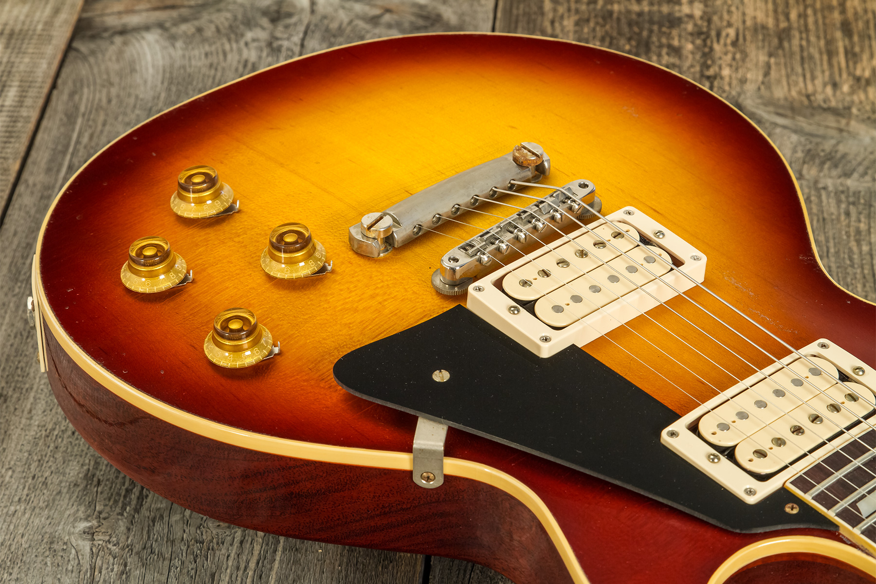Gibson Custom Shop Jeff Beck Les Paul Standard 1959 Yardburst 2h Ht Rw #yb010 - Murphy Lab Aged Dark Cherry Sunburst - Guitarra eléctrica de corte úni