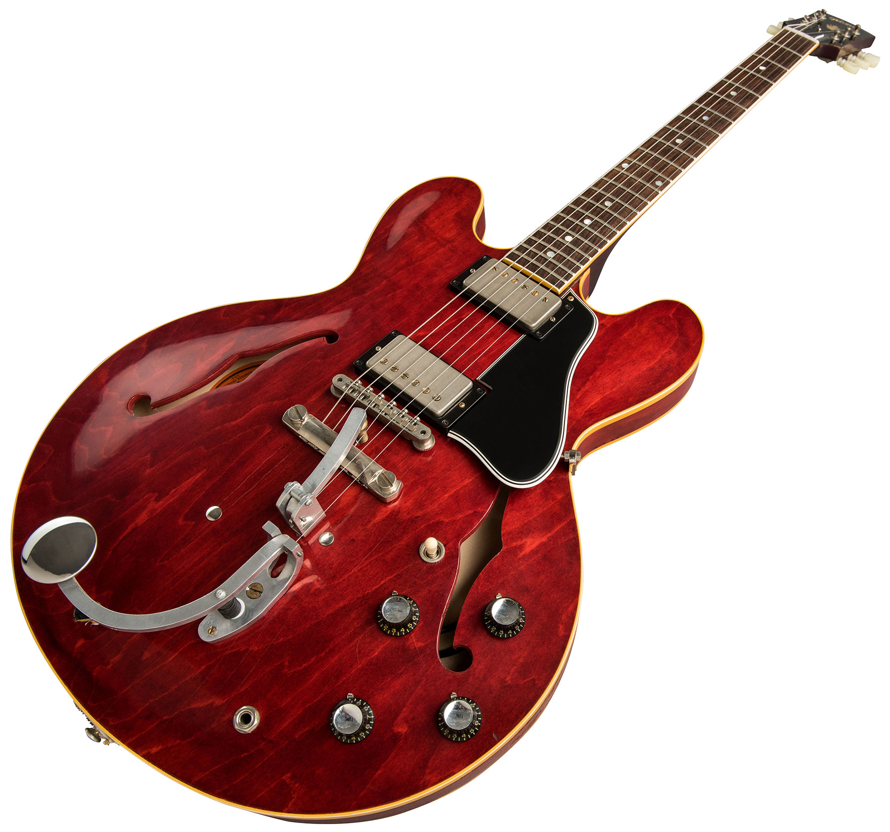 Gibson Custom Shop Jerry Kennedy Es-335 1961 Pretty Woman 2019 Ltd 2h Ht Rw - Aged Faded Cherry - Guitarra eléctrica de autor - Variation 2