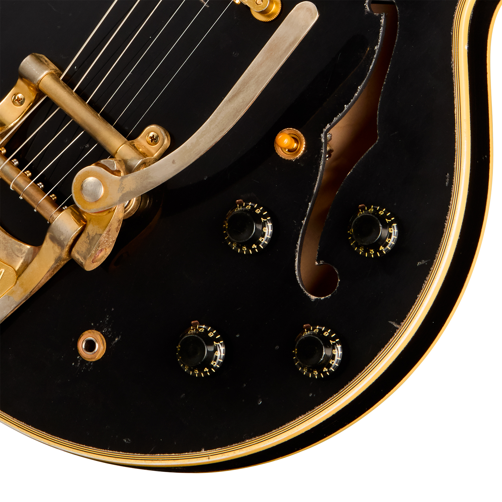 Gibson Custom Shop Keith Richards Es355 1960 Bigsby Collectors Ed. Signed Signature 2h Trem Eb #krsl131 - Murphy Lab Aged Ebony - Guitarra eléctrica s