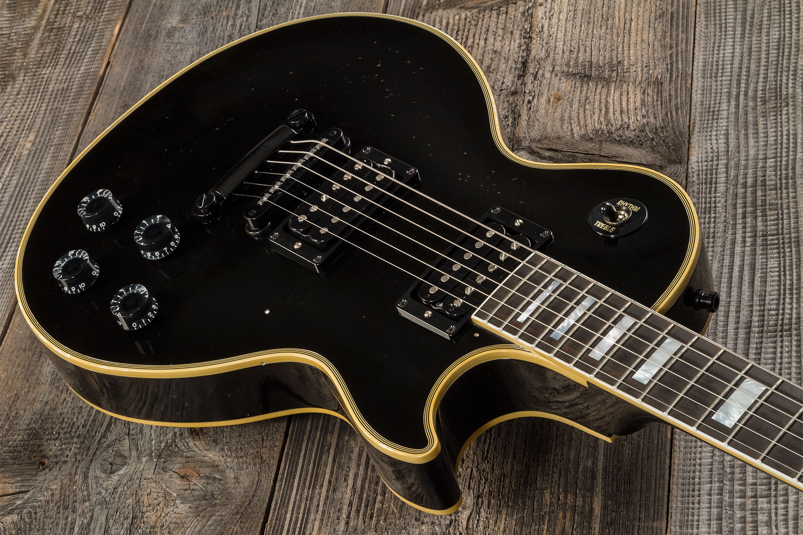 Gibson Custom Shop Kirk Hammett Les Paul Custom 1989 2h Ht Eb #kh009 - Murphy Lab Aged Ebony - Guitarra eléctrica de autor - Variation 5