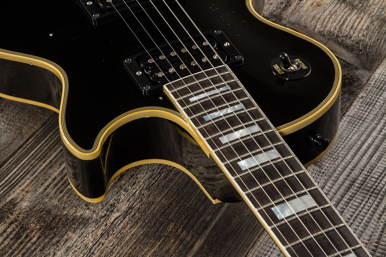 Gibson Custom Shop Kirk Hammett Les Paul Custom 1989 2h Ht Eb #kh009 - Murphy Lab Aged Ebony - Guitarra eléctrica de autor - Variation 6