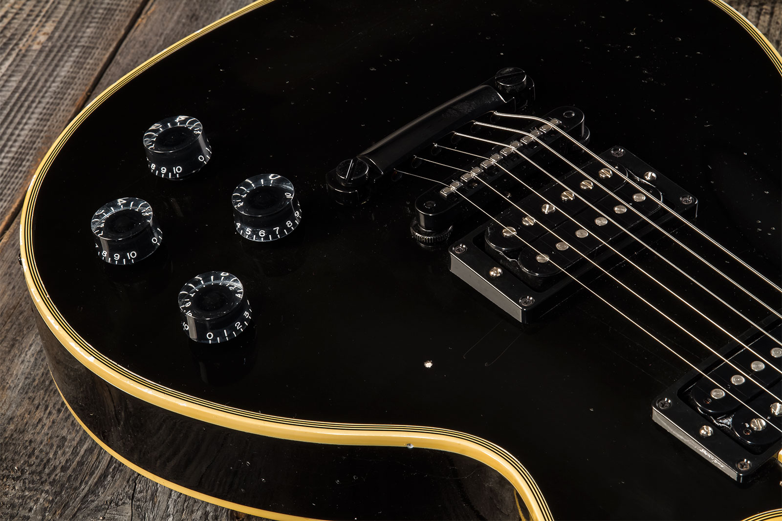 Gibson Custom Shop Kirk Hammett Les Paul Custom 1989 2h Ht Eb #kh009 - Murphy Lab Aged Ebony - Guitarra eléctrica de autor - Variation 7