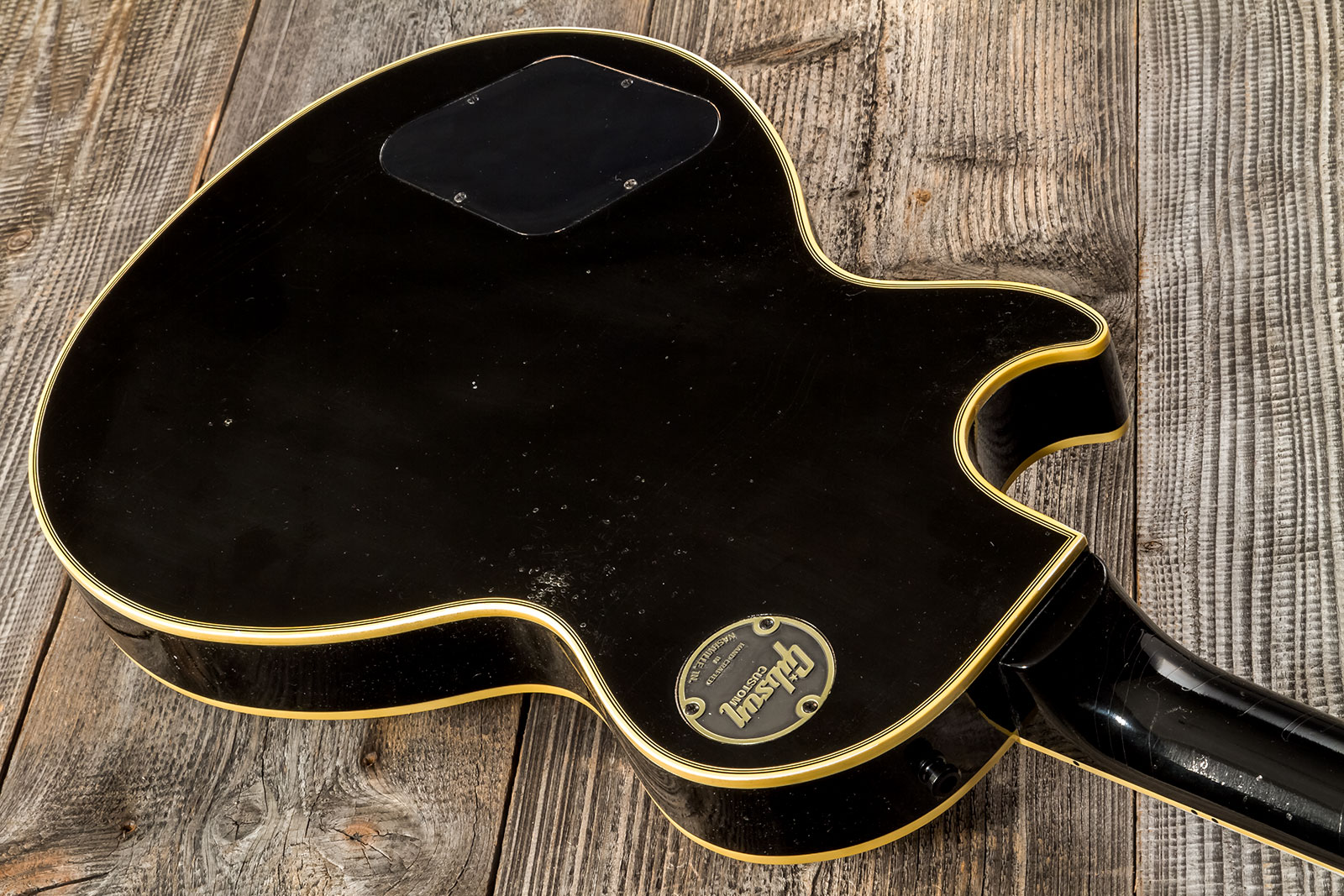 Gibson Custom Shop Kirk Hammett Les Paul Custom 1989 2h Ht Eb #kh28 - Murphy Lab Aged Ebony - Guitarra eléctrica de autor - Variation 5