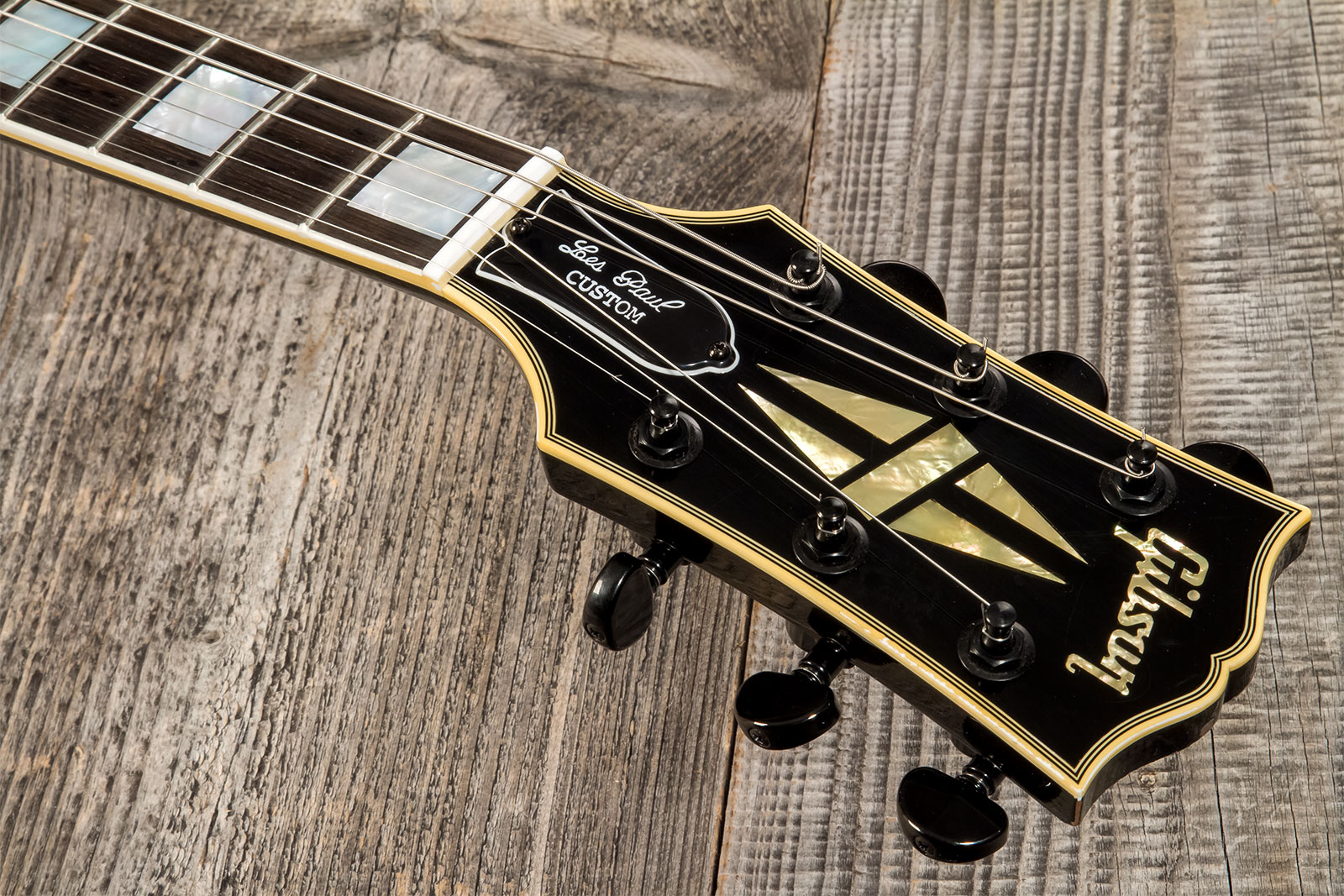 Gibson Custom Shop Kirk Hammett Les Paul Custom 1989 2h Ht Eb #kh28 - Murphy Lab Aged Ebony - Guitarra eléctrica de autor - Variation 8