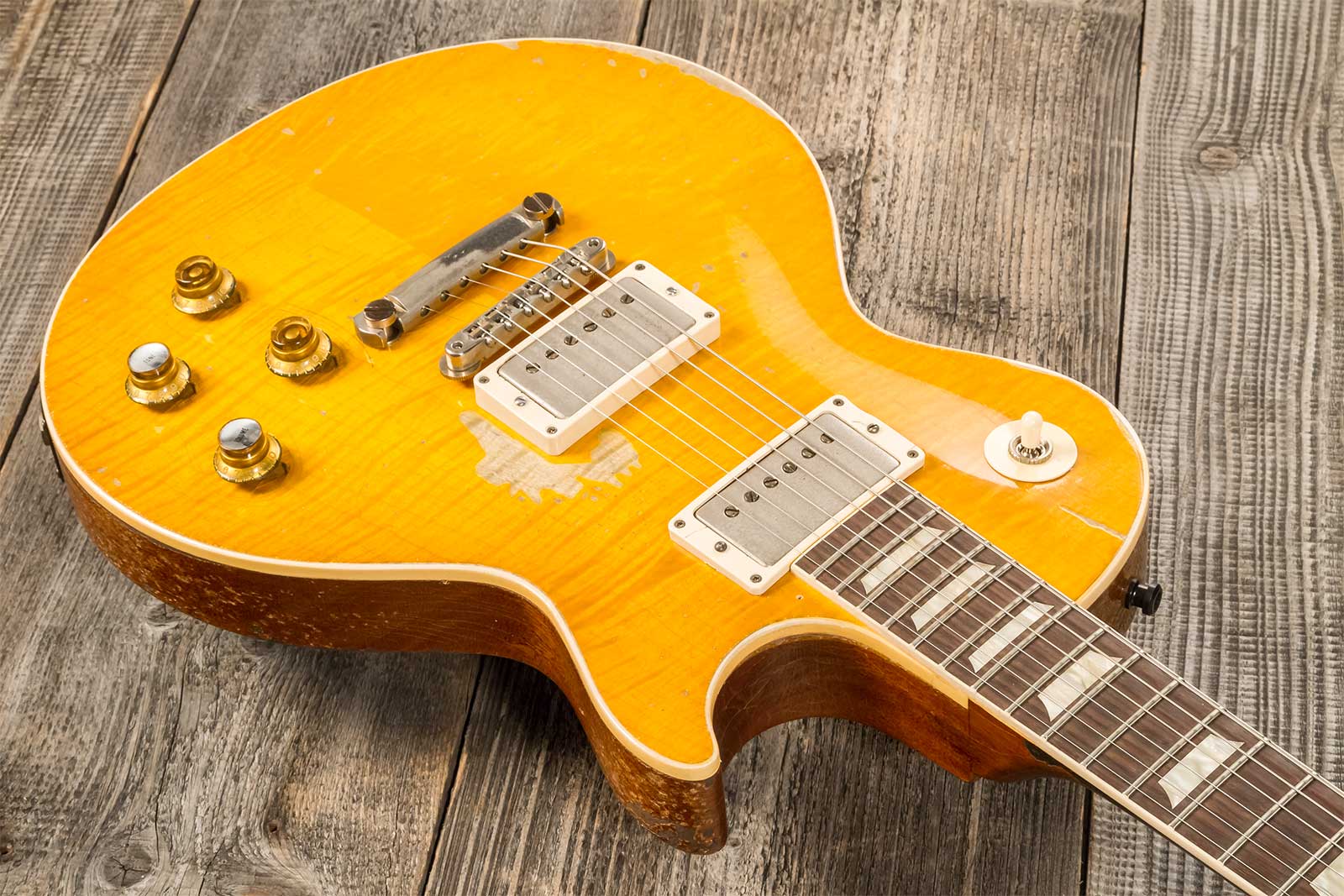 Gibson Custom Shop Kirk Hammett Les Paul Standard Greeny 2h Ht Rw #933631 - Murphy Lab Aged Greeny Burst - Guitarra eléctrica de corte único. - Variat
