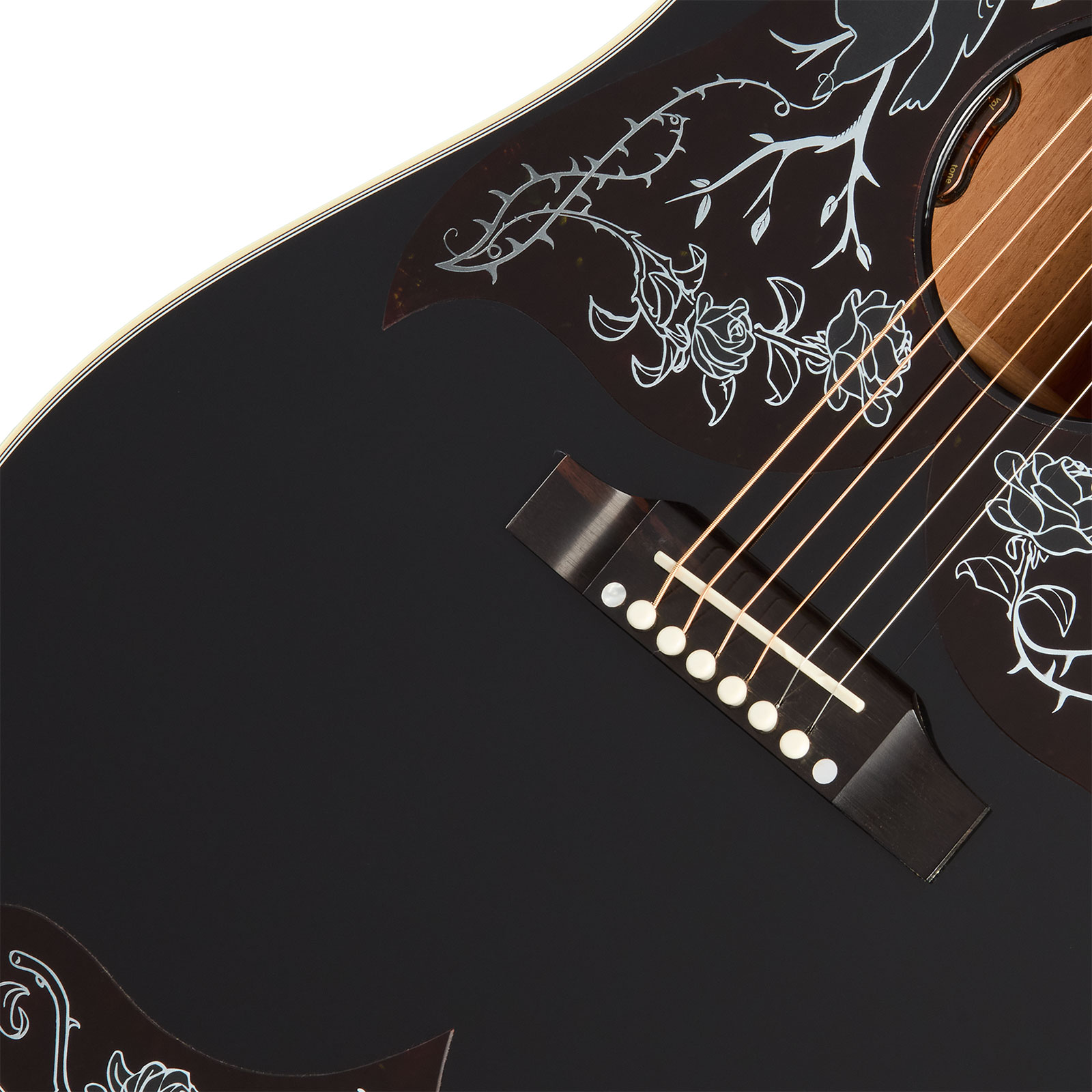Gibson Custom Shop Kirk Hammett Raven Ltd Signature Epicea Acajou Eb - Emb 28/10 - Ebony - Guitarra folk - Variation 3
