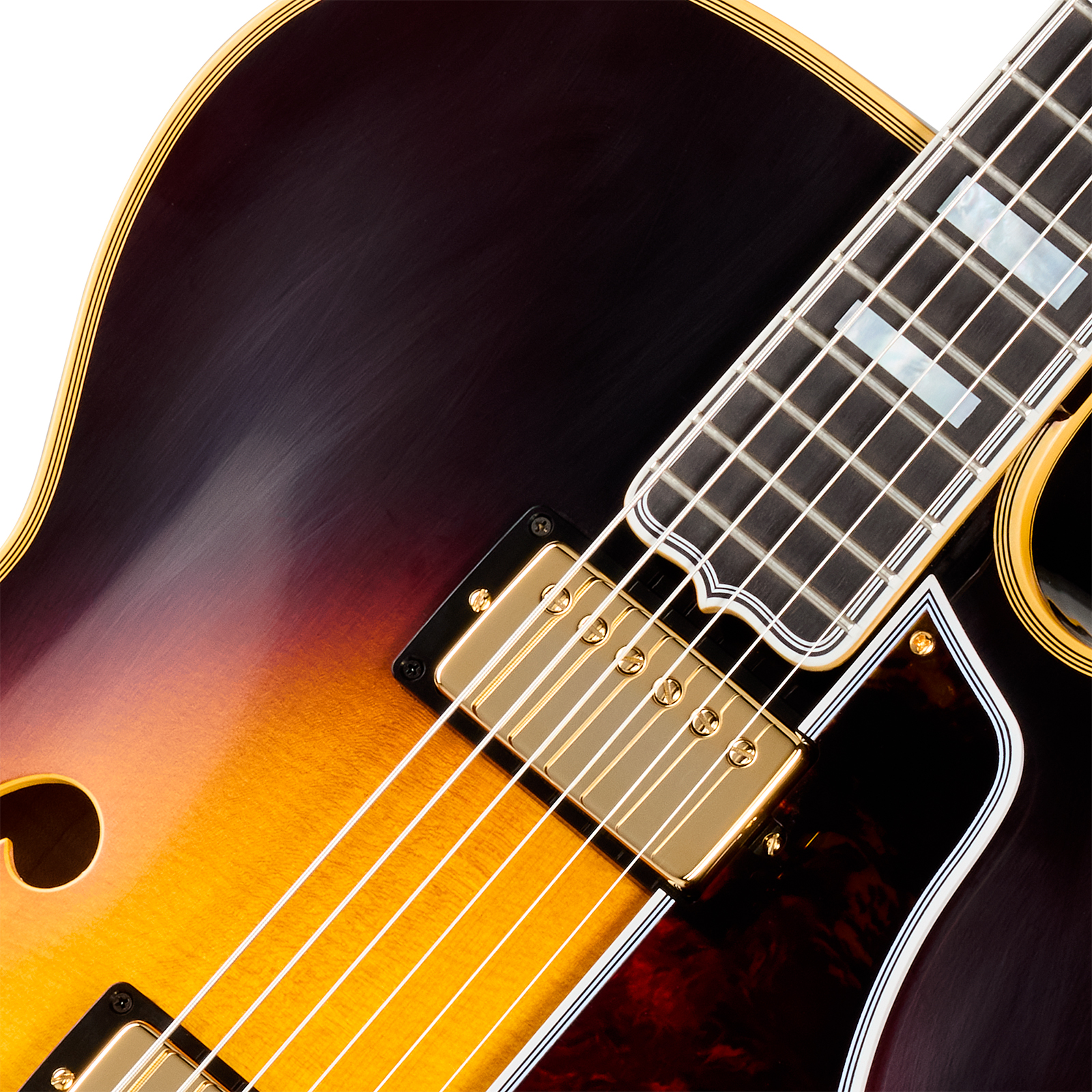 Gibson Custom Shop L5 Ces 1957 Reissue 2h Ht Eb - Vos Vintage Sunburst - Guitarra elécrica Jazz cuerpo acústico - Variation 2