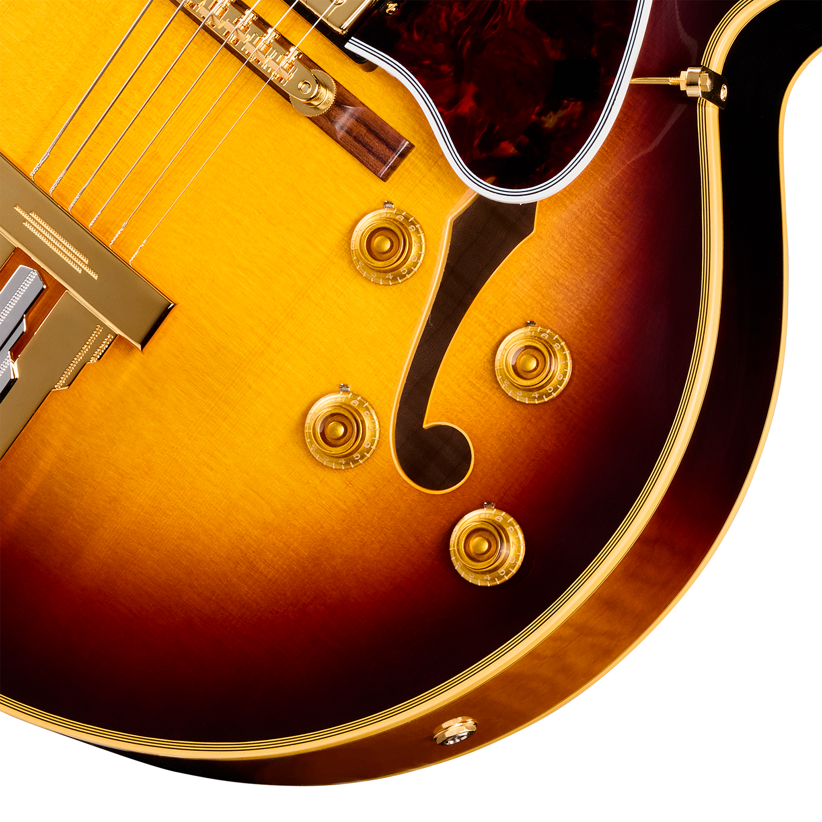 Gibson Custom Shop L5 Ces 1957 Reissue 2h Ht Eb - Vos Vintage Sunburst - Guitarra elécrica Jazz cuerpo acústico - Variation 3
