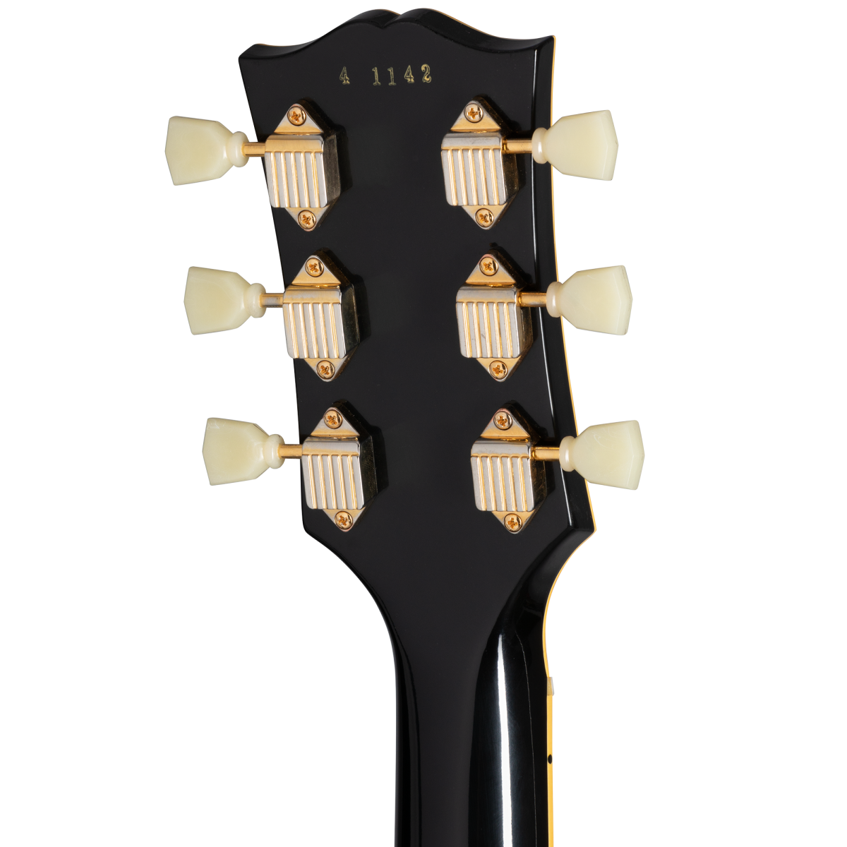 Gibson Custom Shop Les Paul Custom 1954 Black Beauty 2h Ht Rw - Vos Ebony - Guitarra eléctrica de corte único. - Variation 5