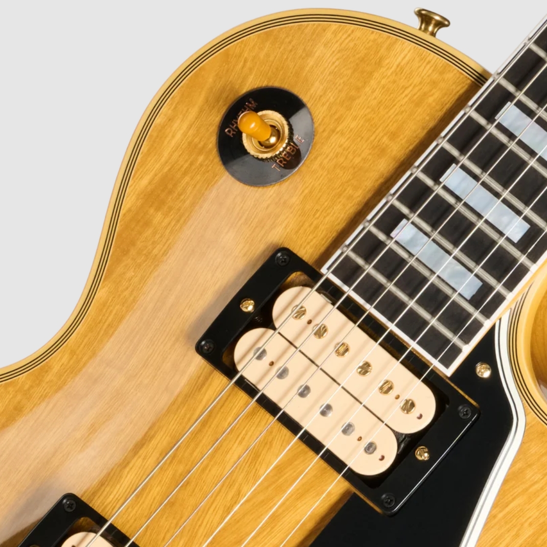 Gibson Custom Shop Les Paul Custom 1957 Korina Le Ltd 2h Ht Eb - Vos Antique Natural - Guitarra eléctrica de corte único. - Variation 4