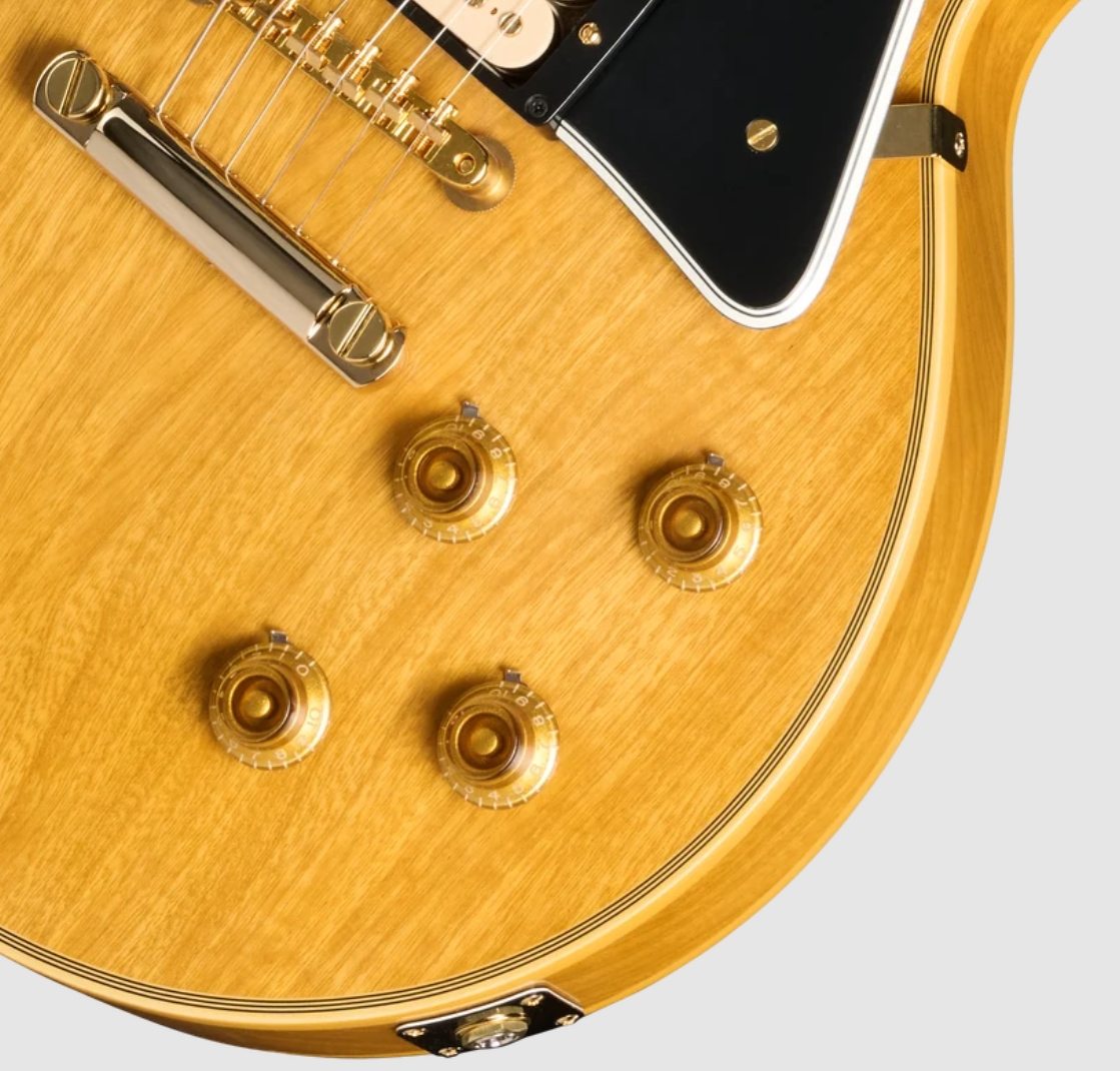 Gibson Custom Shop Les Paul Custom 1957 Korina Le Ltd 2h Ht Eb - Vos Antique Natural - Guitarra eléctrica de corte único. - Variation 5