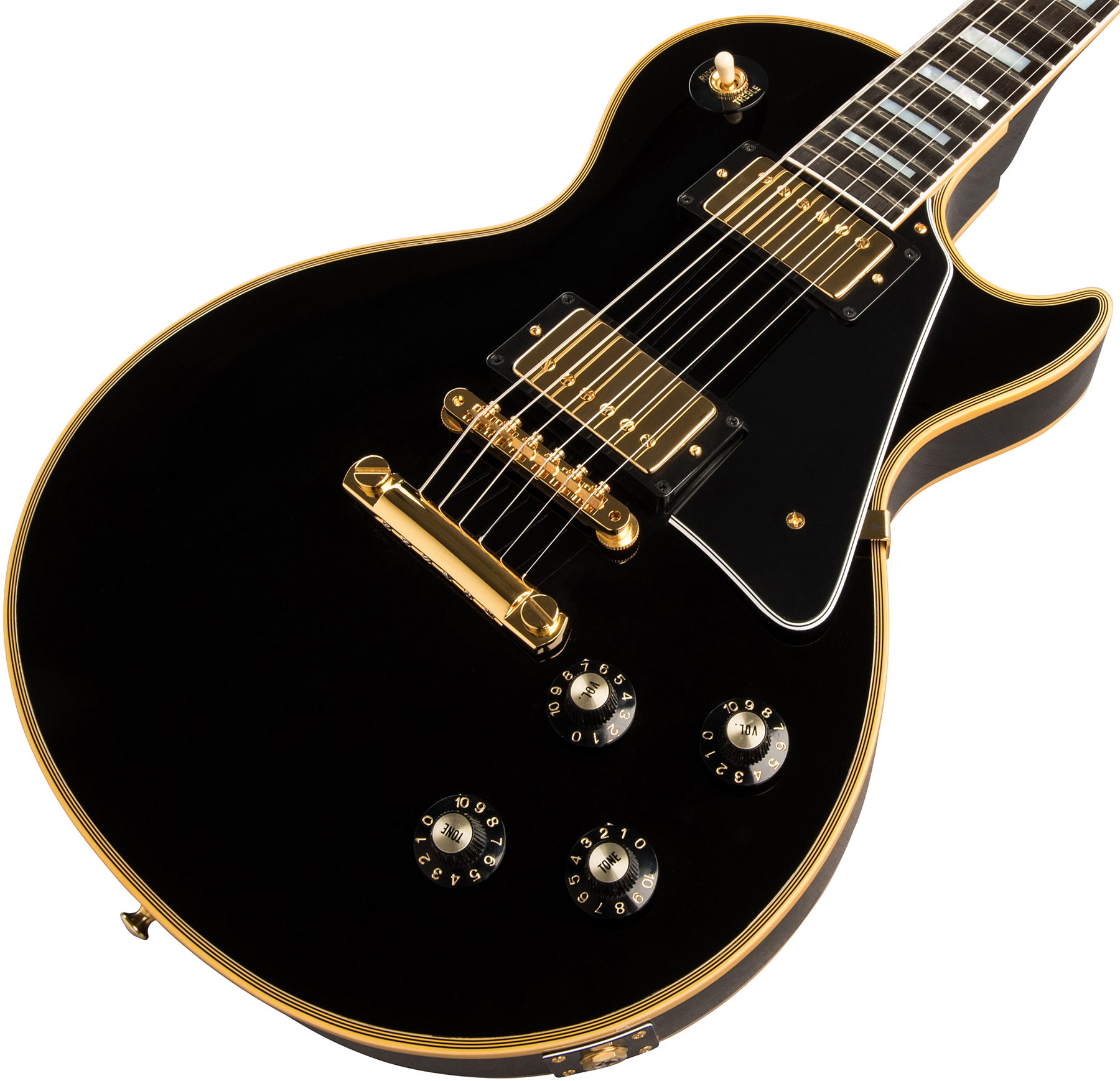 Gibson Custom Shop Les Paul Custom 1968 Reissue 2019 2h Ht Eb - Ebony - Guitarra eléctrica de corte único. - Variation 3