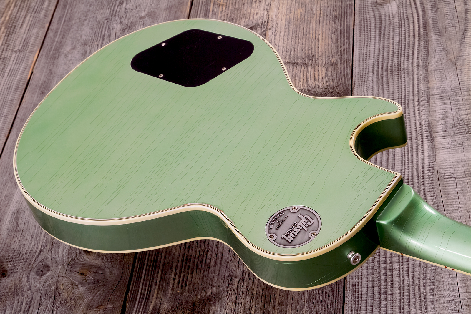 Gibson Custom Shop Les Paul Custom 1968 Reissue 2h Ht Eb - Murphy Lab Light Aging Jade Green - Guitarra eléctrica de corte único. - Variation 21