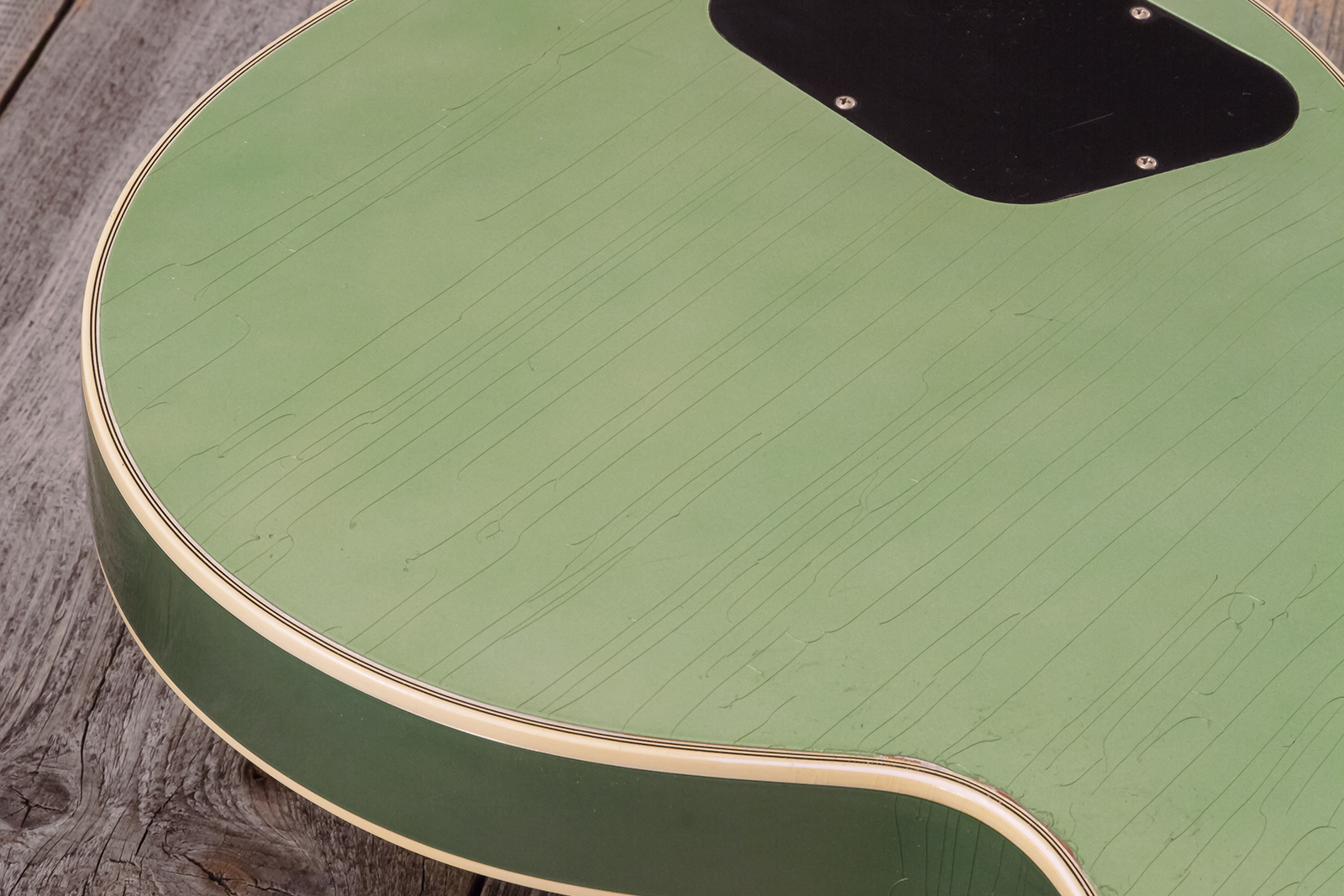Gibson Custom Shop Les Paul Custom 1968 Reissue 2h Ht Eb - Murphy Lab Light Aging Jade Green - Guitarra eléctrica de corte único. - Variation 22