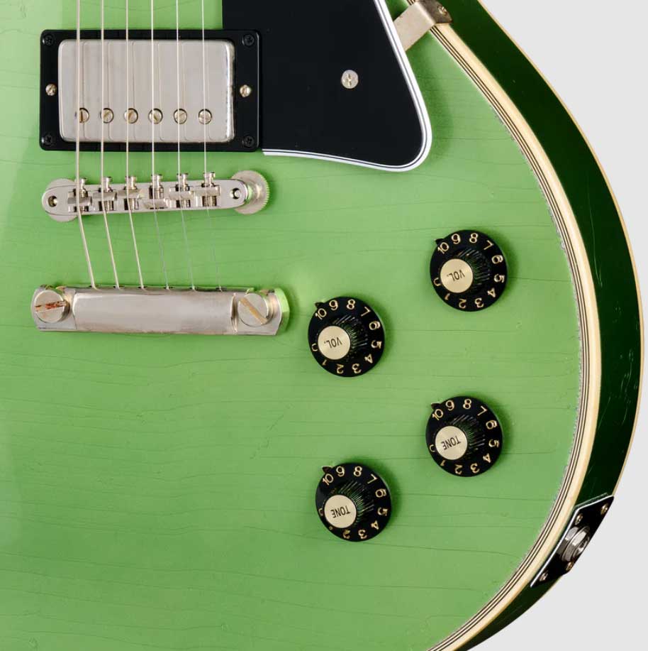 Gibson Custom Shop Les Paul Custom 1968 Reissue 2h Ht Eb - Murphy Lab Aged Jade Green - Guitarra eléctrica de corte único. - Variation 3