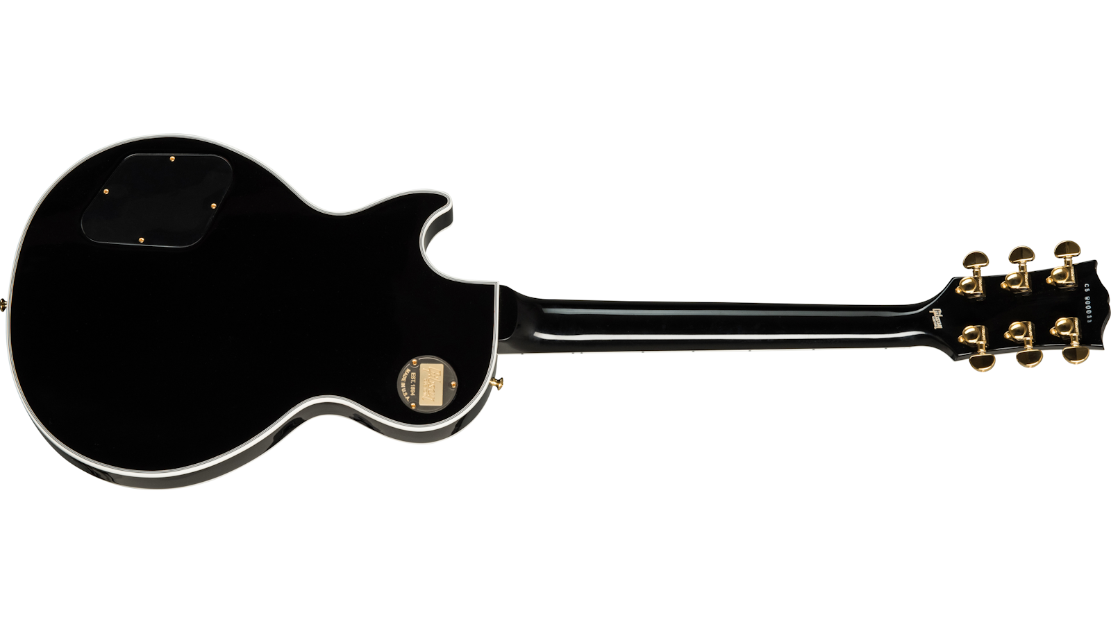 Gibson Custom Shop Les Paul Custom 2019 2h Ht Eb - Ebony - Guitarra eléctrica de corte único. - Variation 1