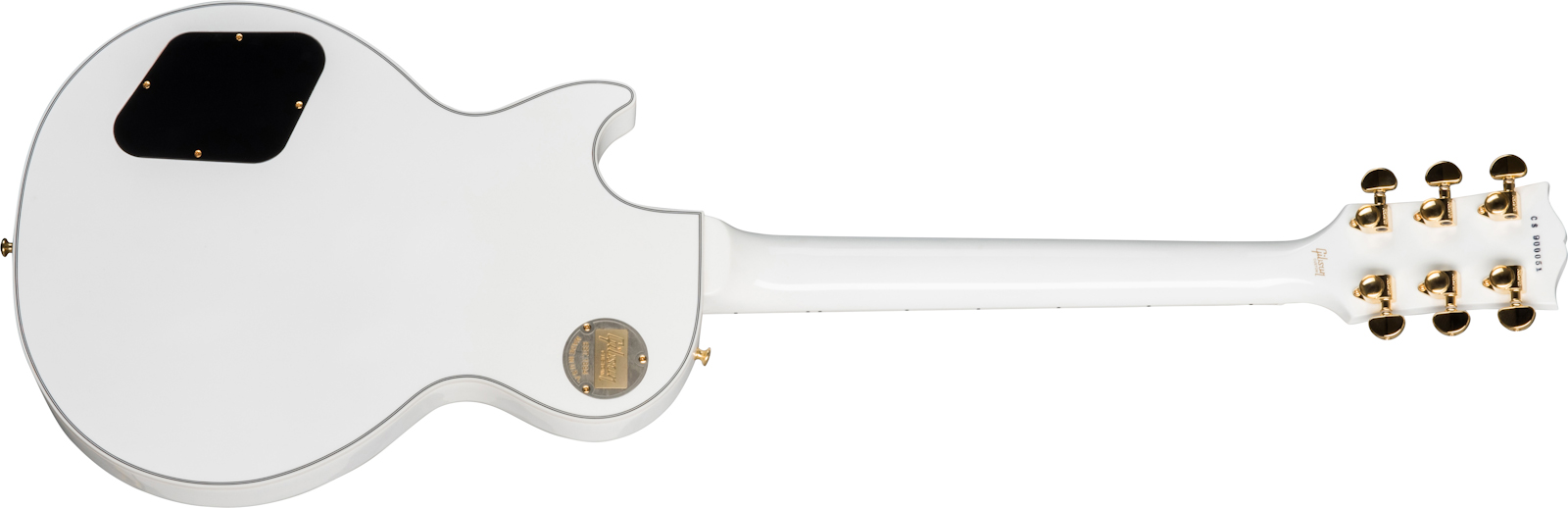 Gibson Custom Shop Les Paul Custom 2019 2h Ht Eb - Alpine White - Guitarra eléctrica de corte único. - Variation 1
