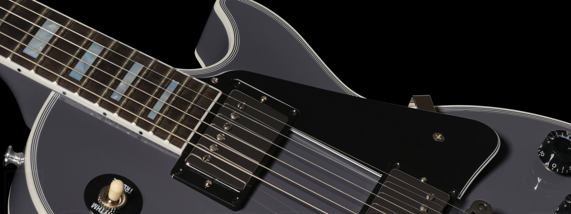 Gibson Custom Shop Les Paul Custom 2h Ht Eb - Arctic Blast - Guitarra eléctrica de corte único. - Variation 3