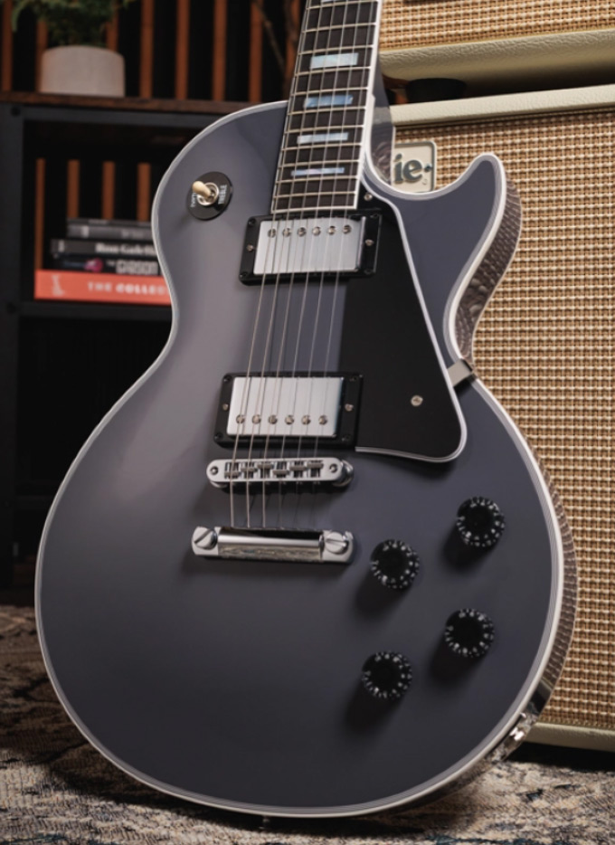 Gibson Custom Shop Les Paul Custom 2h Ht Eb - Arctic Blast - Guitarra eléctrica de corte único. - Variation 7