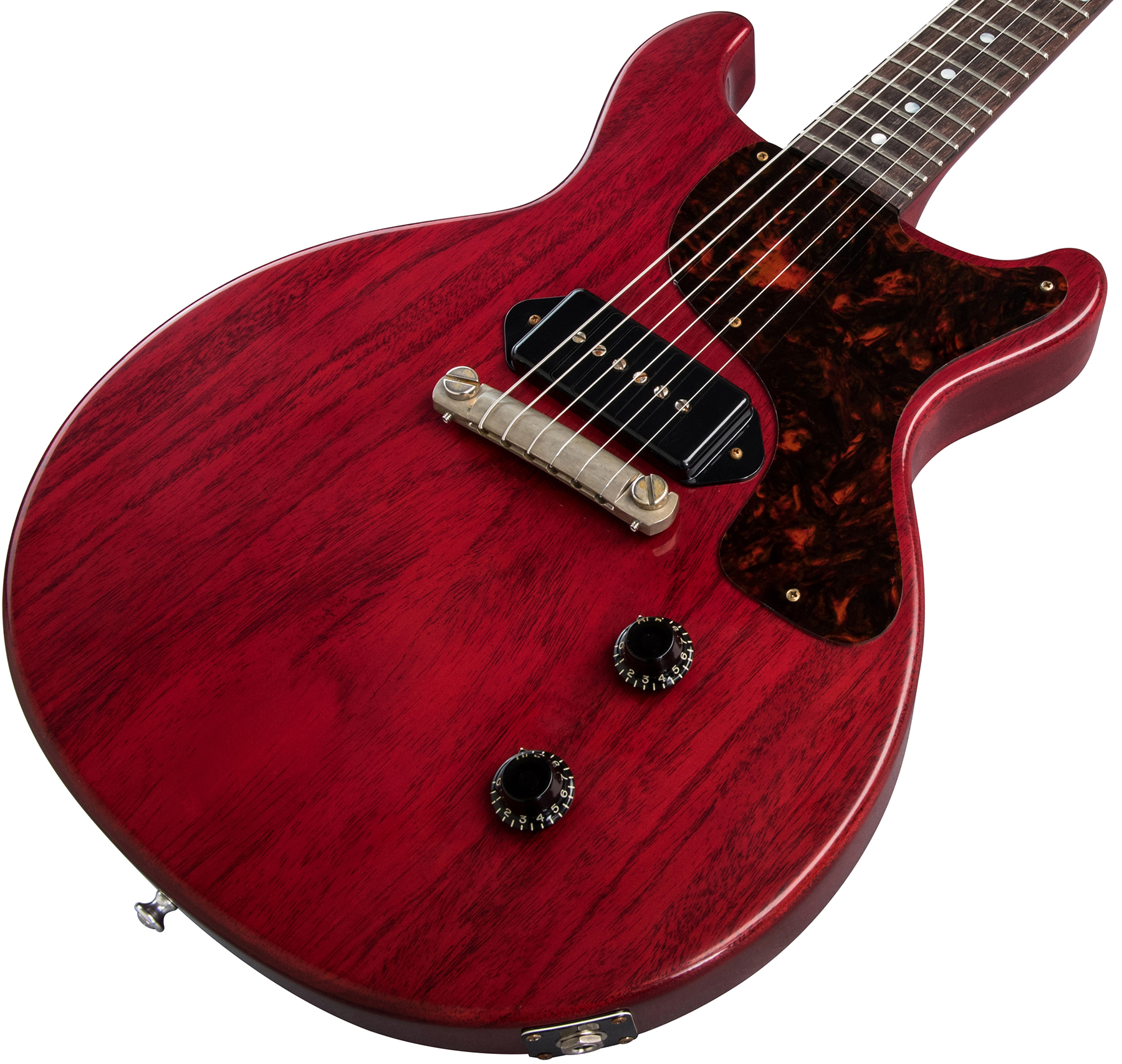 Gibson Custom Shop Les Paul Junior 1958 Double Cut Reissue P90 Ht Rw - Vos Cherry Red - Guitarra eléctrica de corte único. - Variation 3