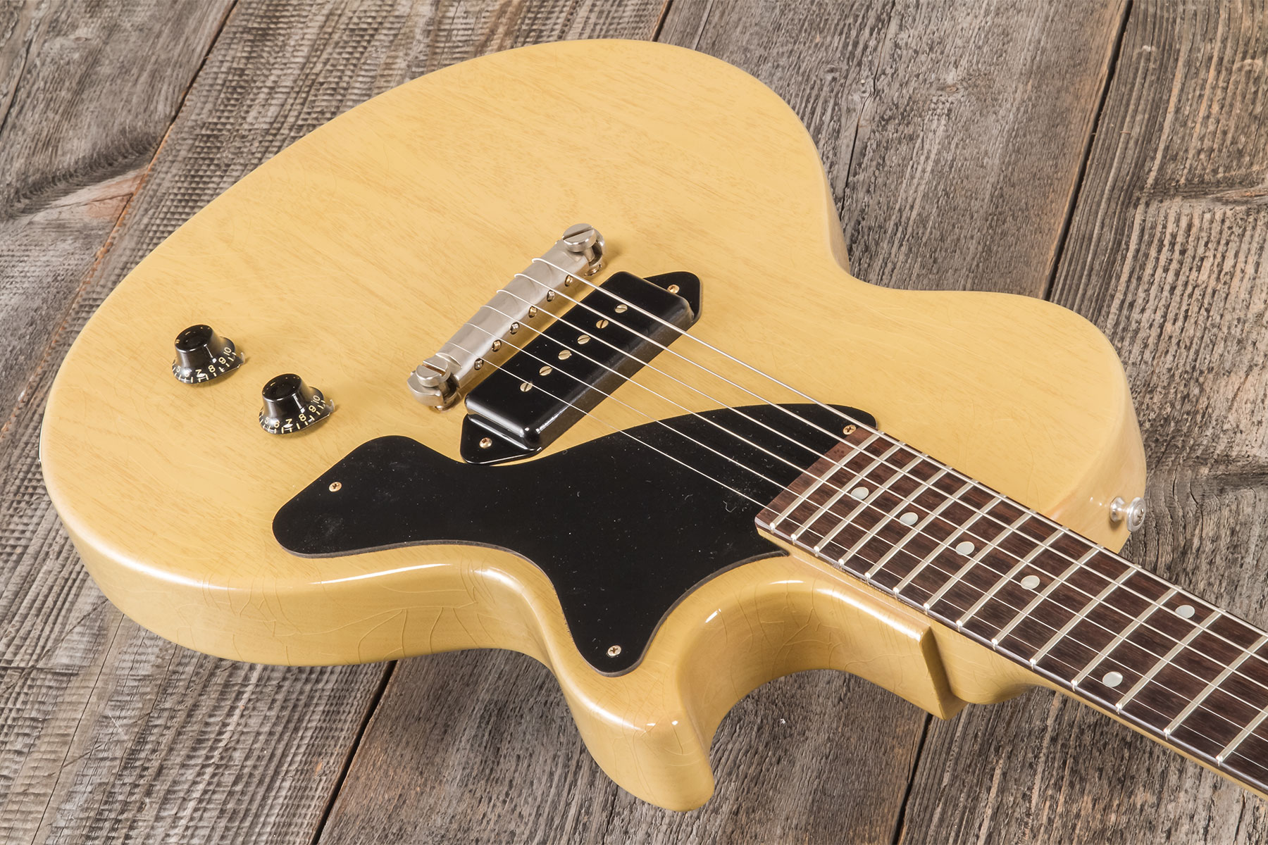 Gibson Custom Shop Les Paul Junior Single Cut 1957 Reissue P90 Ht Rw #72913 - Murphy Lab Ultra Light Aged Tv Yellow - Guitarra eléctrica de corte únic