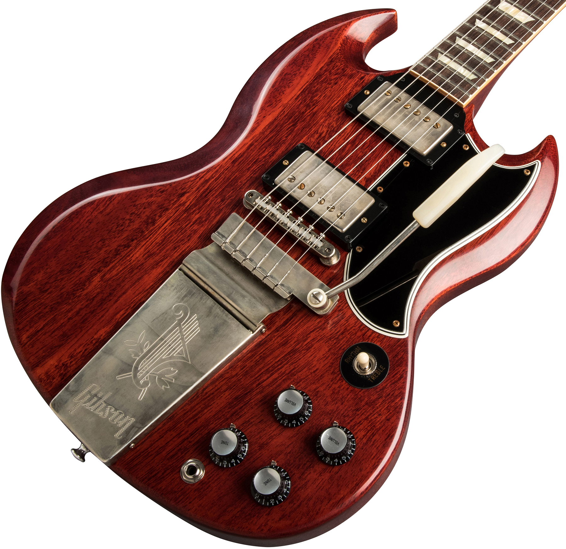 Gibson Custom Shop Sg Standard 1964 Reissue Maestro Vibrola 2019 2h Trem Rw - Vos Cherry Red - Guitarra eléctrica de doble corte - Variation 3