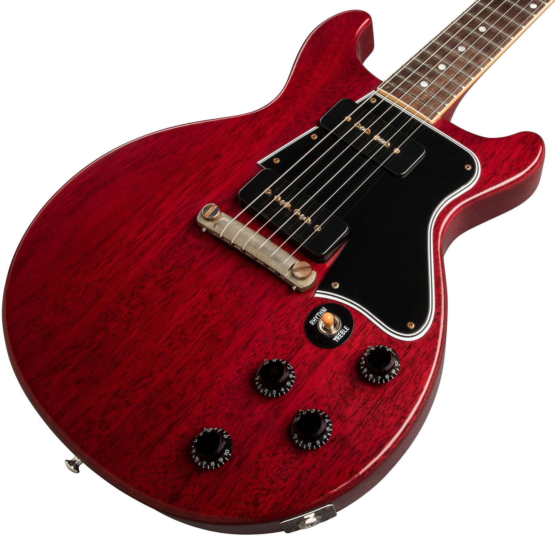 Gibson Custom Shop Les Paul Special 1960 Double Cut Reissue 2p90 Ht Rw - Vos Cherry Red - Guitarra eléctrica de corte único. - Variation 3