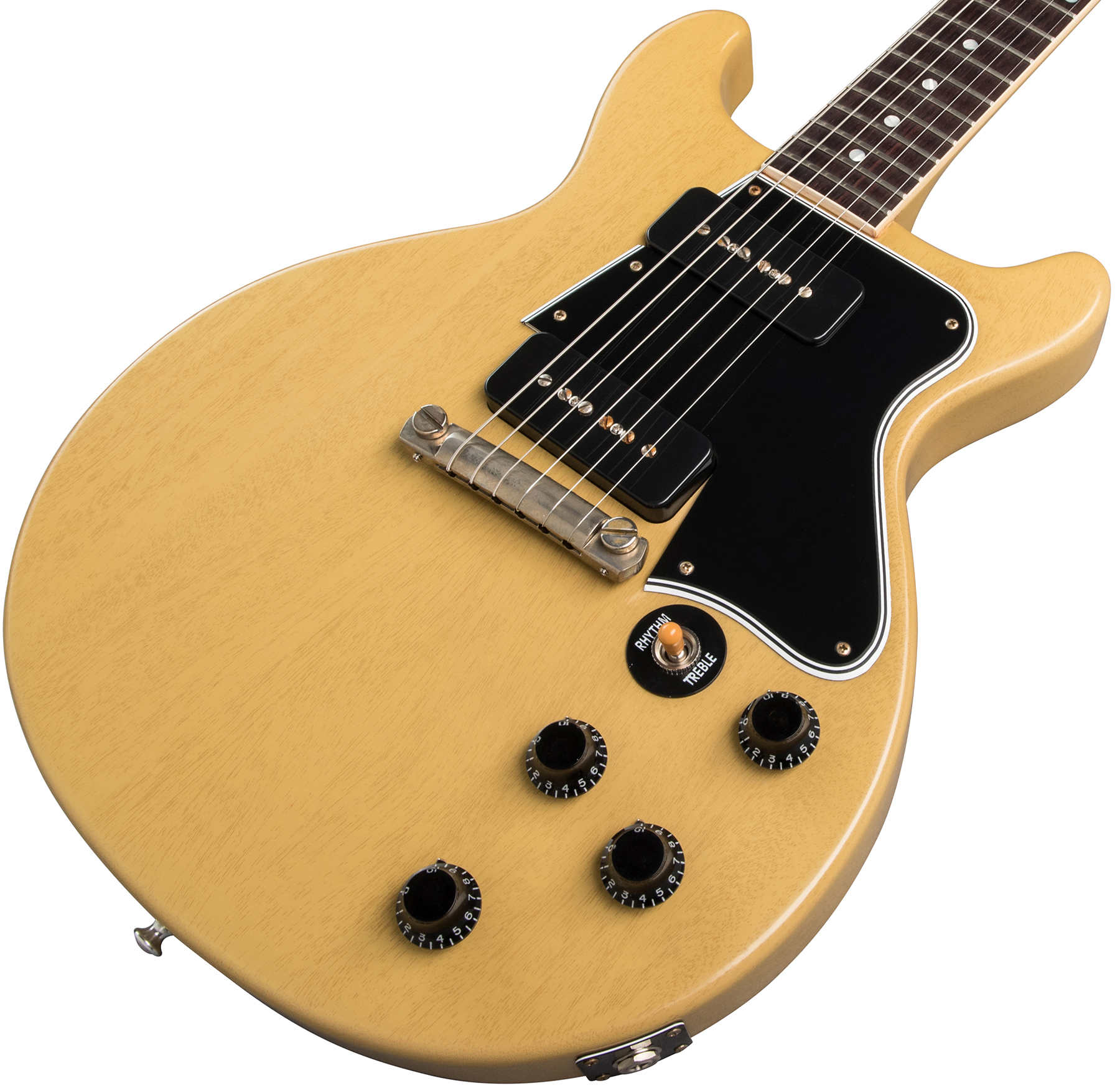 Gibson Custom Shop Les Paul Special 1960 Double Cut Reissue 2p90 Ht Rw - Vos Tv Yellow - Guitarra eléctrica de corte único. - Variation 3