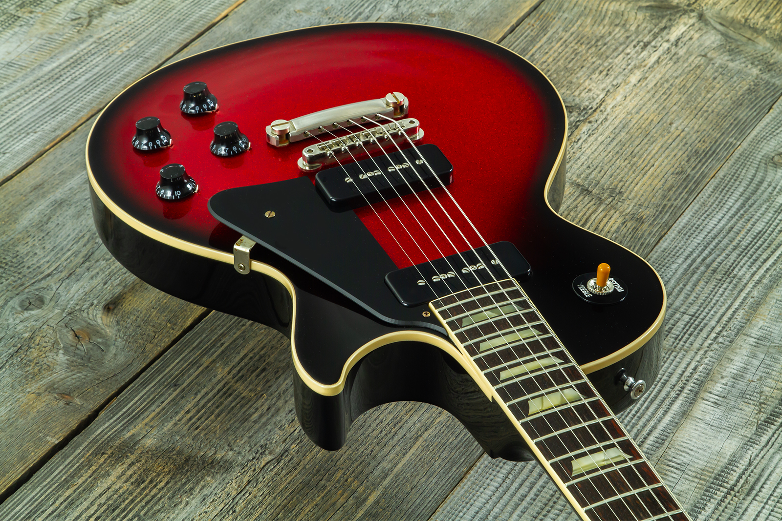 Gibson Custom Shop Les Paul Standard 1956 2p90 Ht Rw #65457 - Red Sparkle Burst - Guitarra eléctrica de corte único. - Variation 2