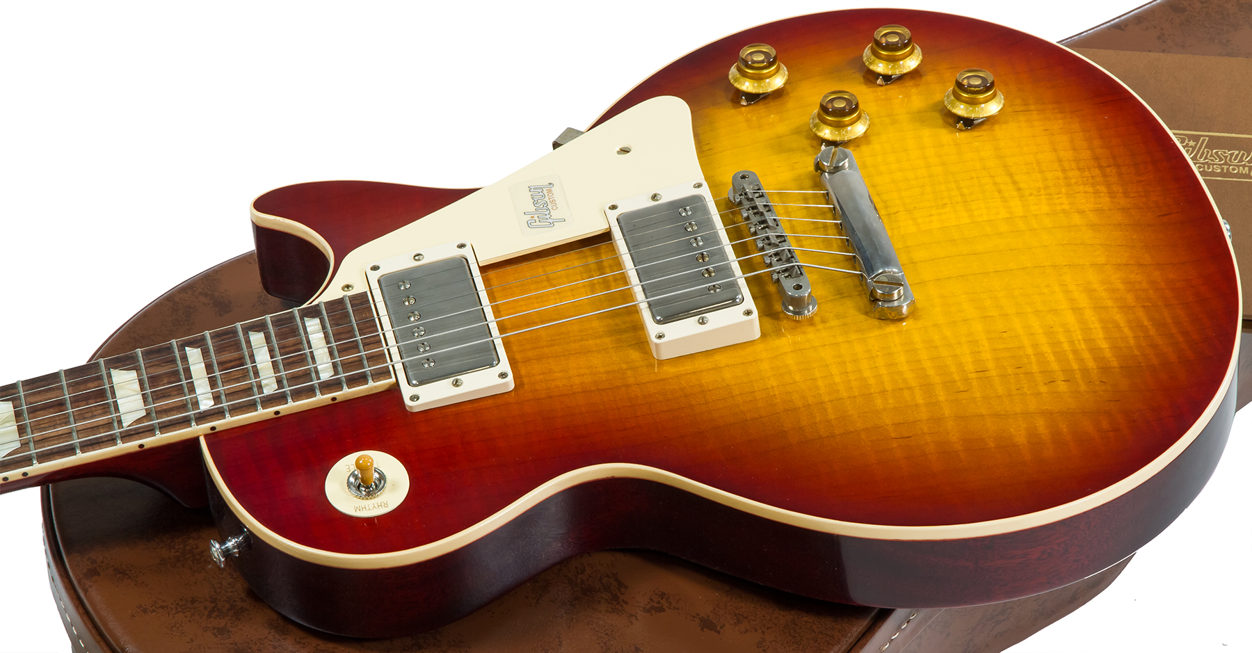 Gibson Custom Shop Les Paul Standard 1958 Reissue 2019 2h Ht Rw #89782 - Vos Washed Cherry Sunburst - Guitarra eléctrica de corte único. - Variation 1