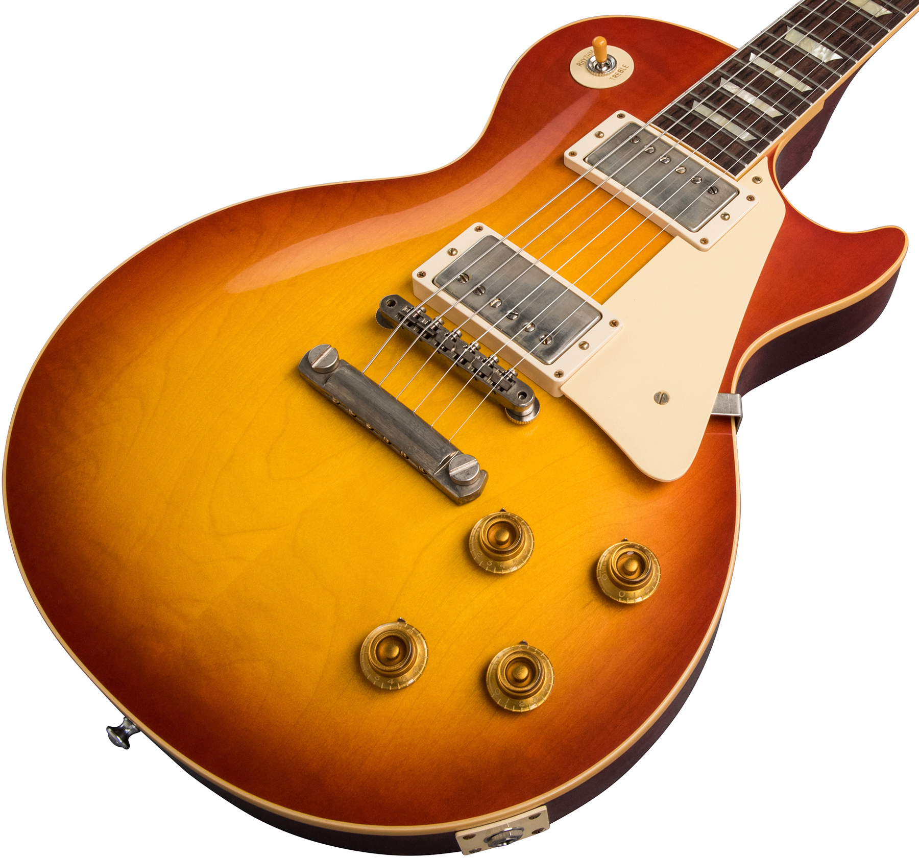 Gibson Custom Shop Les Paul Standard 1958 Reissue 2019 2h Ht Rw - Vos Washed Cherry Sunburst - Guitarra eléctrica de corte único. - Variation 3