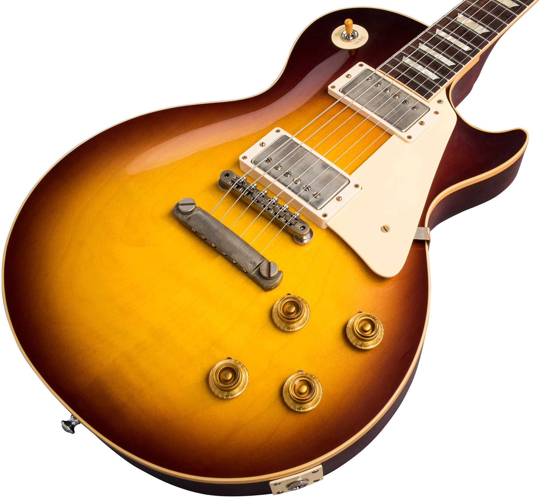 Gibson Custom Shop Les Paul Standard 1958 Reissue 2019 2h Ht Rw - Vos Bourbon Burst - Guitarra eléctrica de corte único. - Variation 3