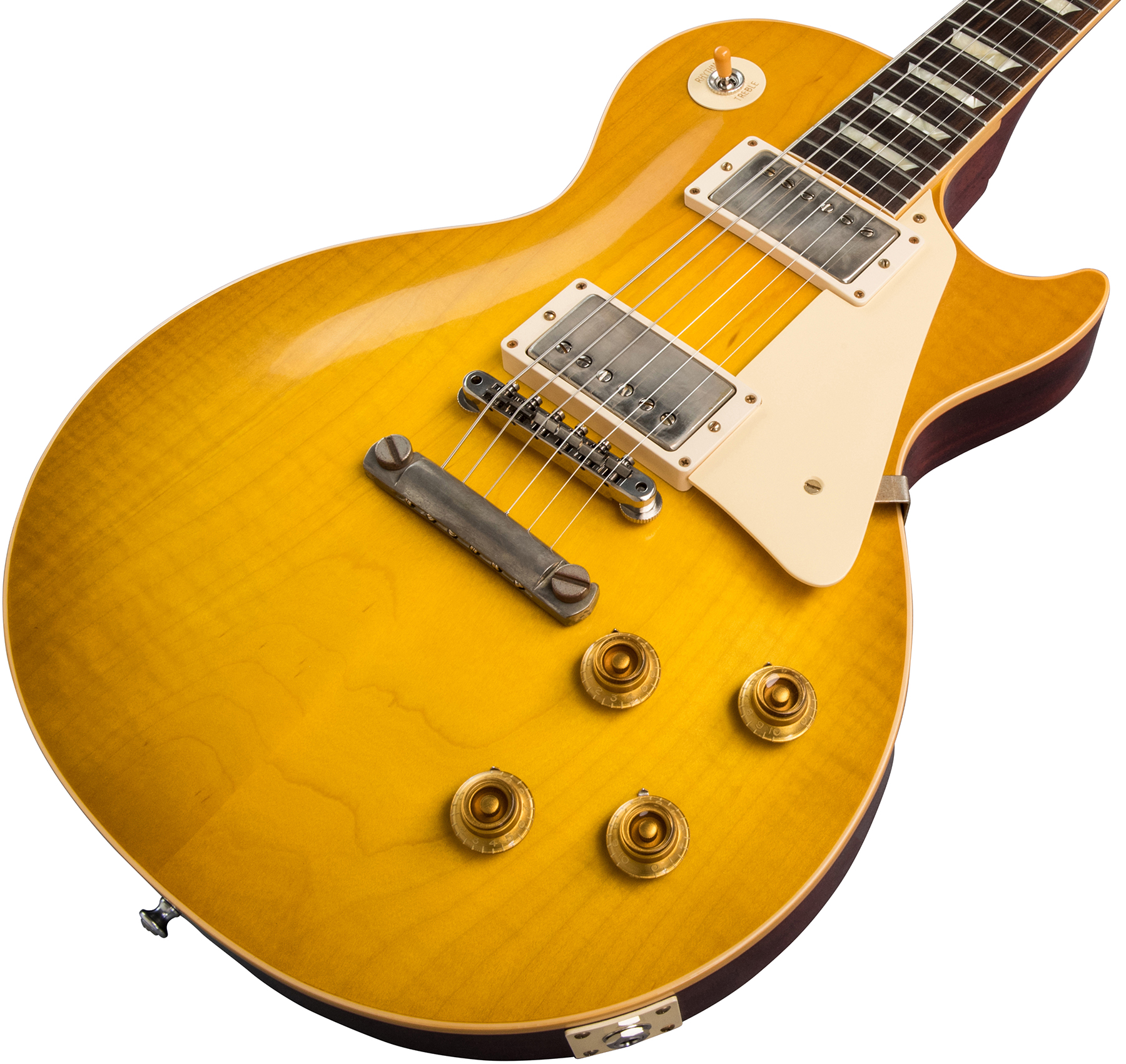 Gibson Custom Shop Les Paul Standard 1958 Reissue 2019 2h Ht Rw - Vos Lemon Burst - Guitarra eléctrica de corte único. - Variation 3