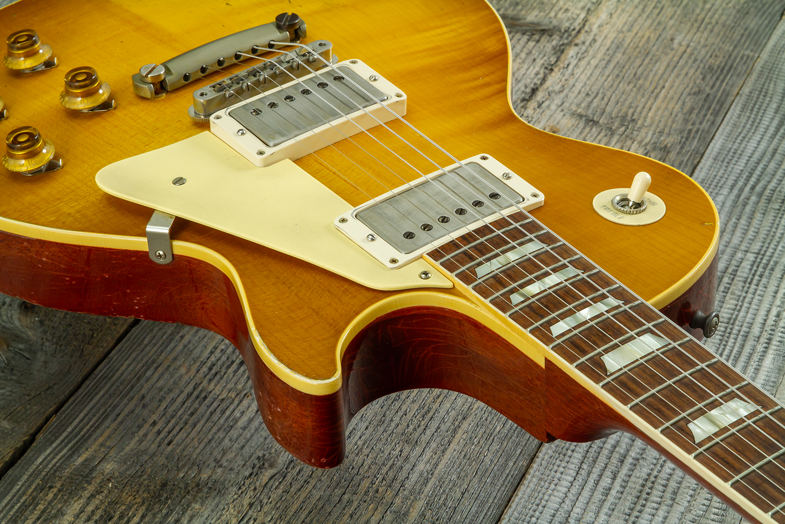 Gibson Custom Shop Les Paul Standard 1958 Reissue 2h Ht Rw #83205 - Murphy Lab Heavy Aged Lemon Burst - Guitarra eléctrica de corte único. - Variation