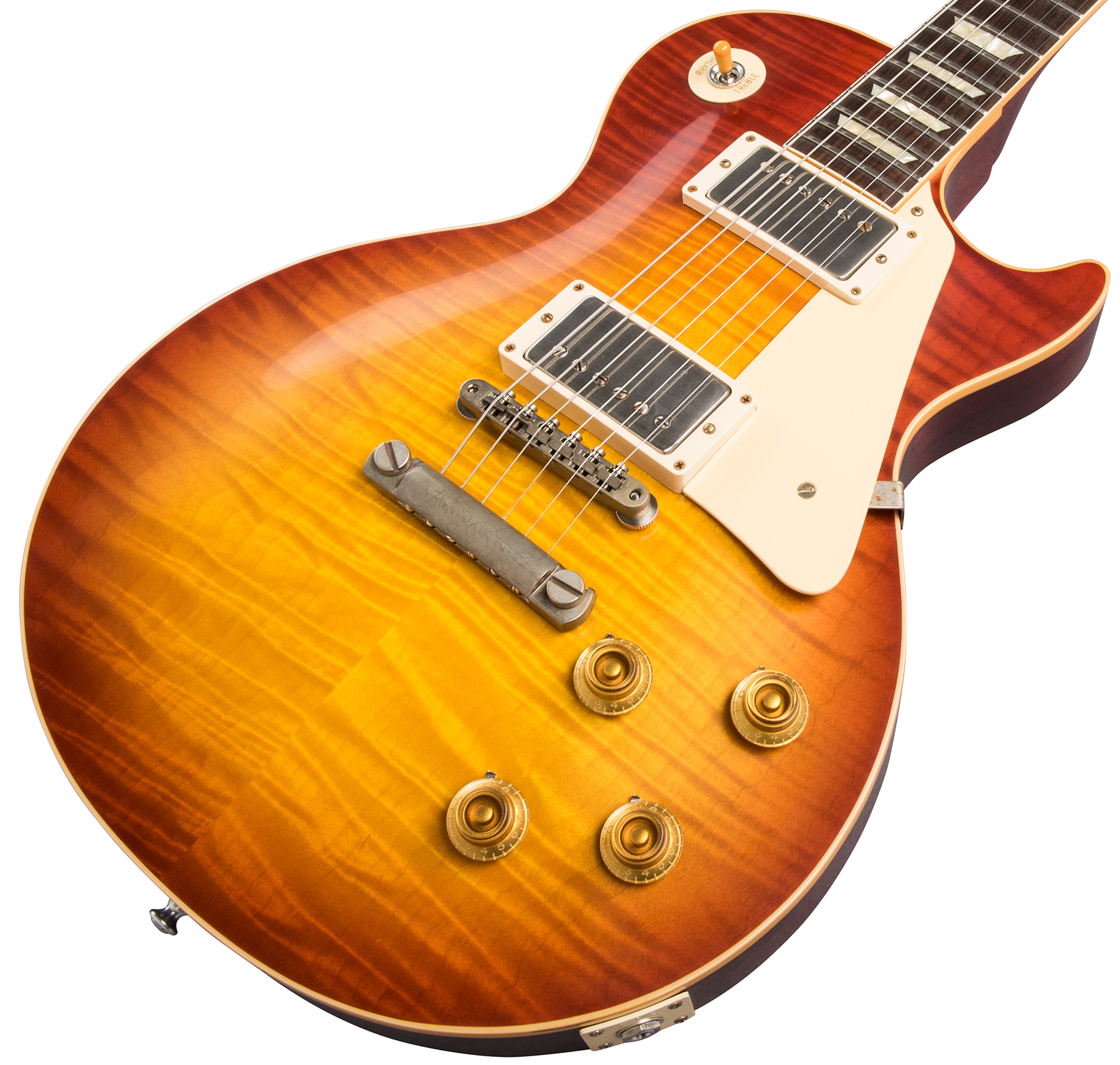 Gibson Custom Shop Les Paul Standard 1959 60th Anniversary Bolivian Rw - Vos Sunrise Teaburst - Guitarra eléctrica de corte único. - Variation 3