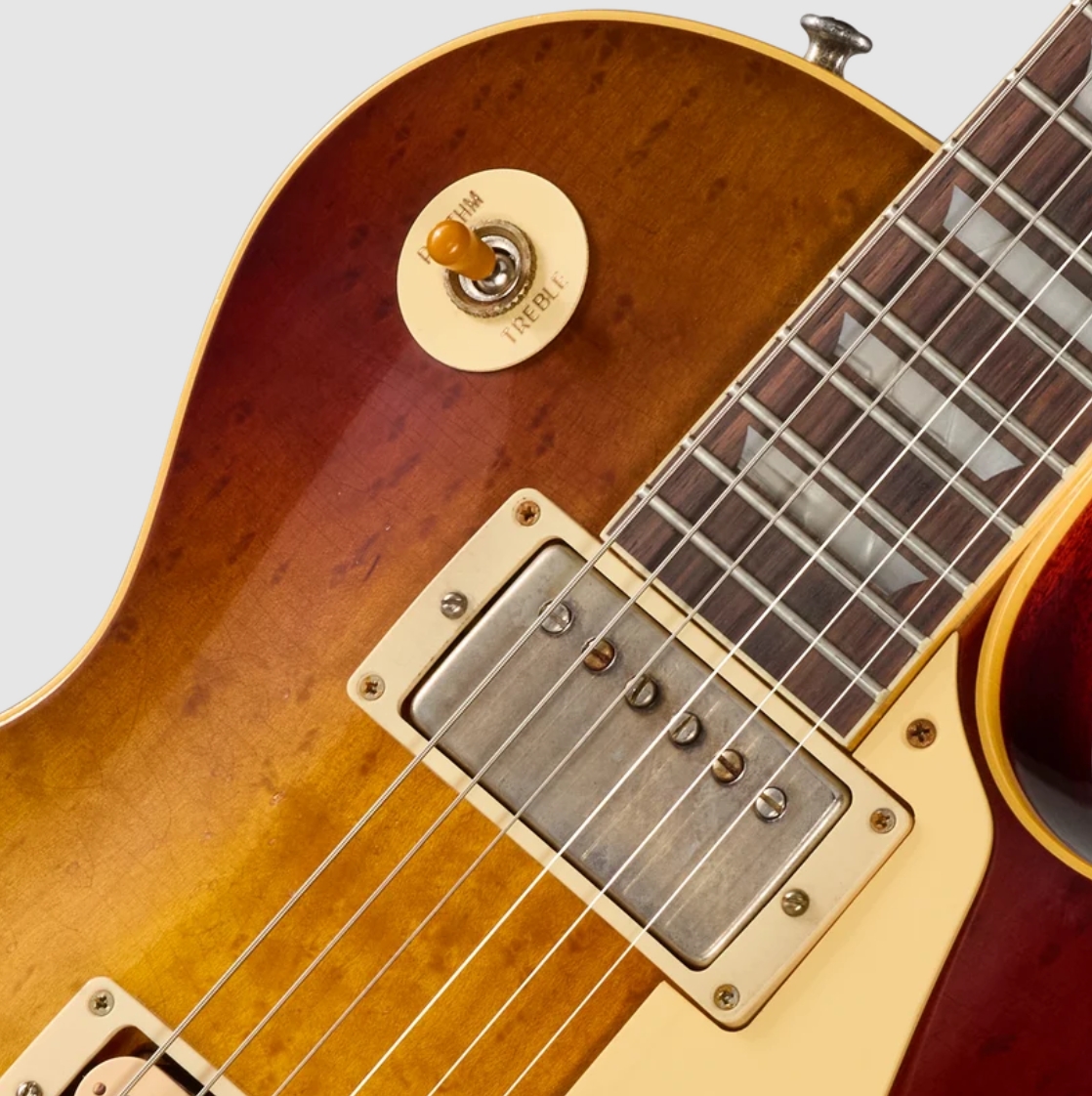 Gibson Custom Shop Les Paul Standard 1959 Birdseye Maple Le Ltd 2h Ht Rw - Murphy Lab Light Aged Peach Tea Burst - Guitarra eléctrica de corte único. 