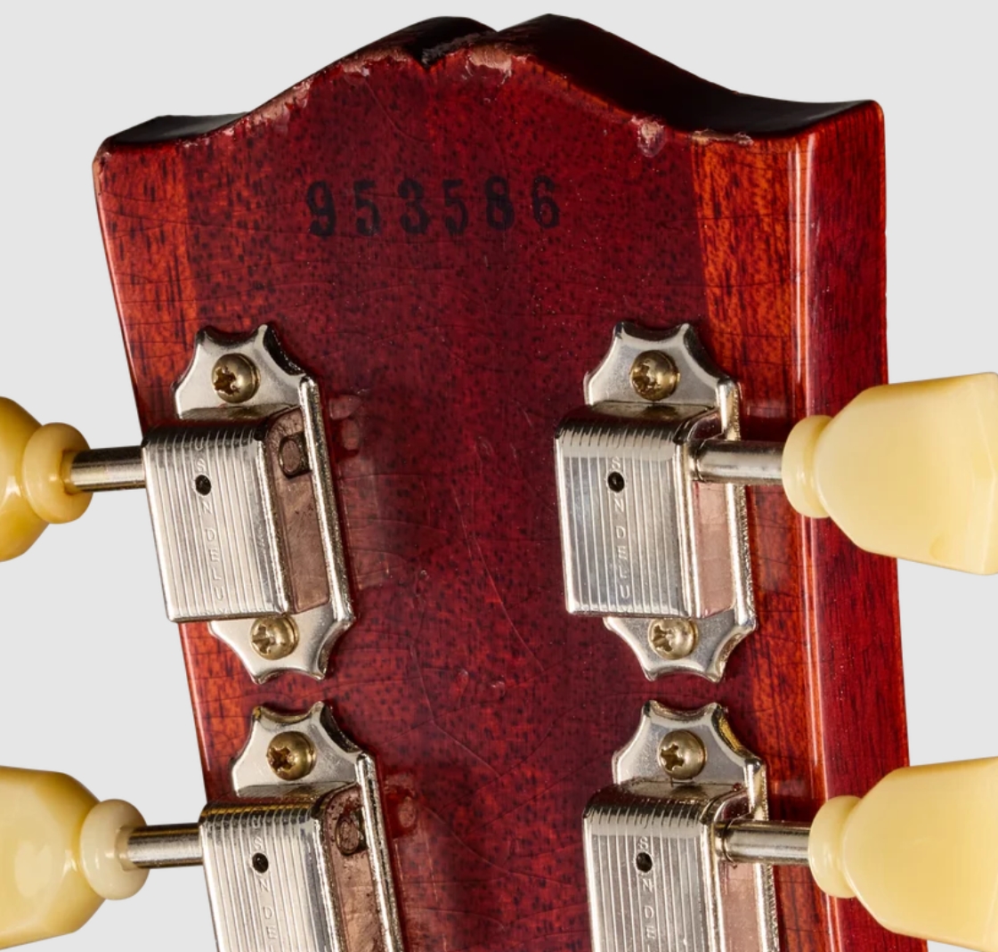 Gibson Custom Shop Les Paul Standard 1959 Birdseye Maple Le Ltd 2h Ht Rw - Murphy Lab Light Aged Peach Tea Burst - Guitarra eléctrica de corte único. 