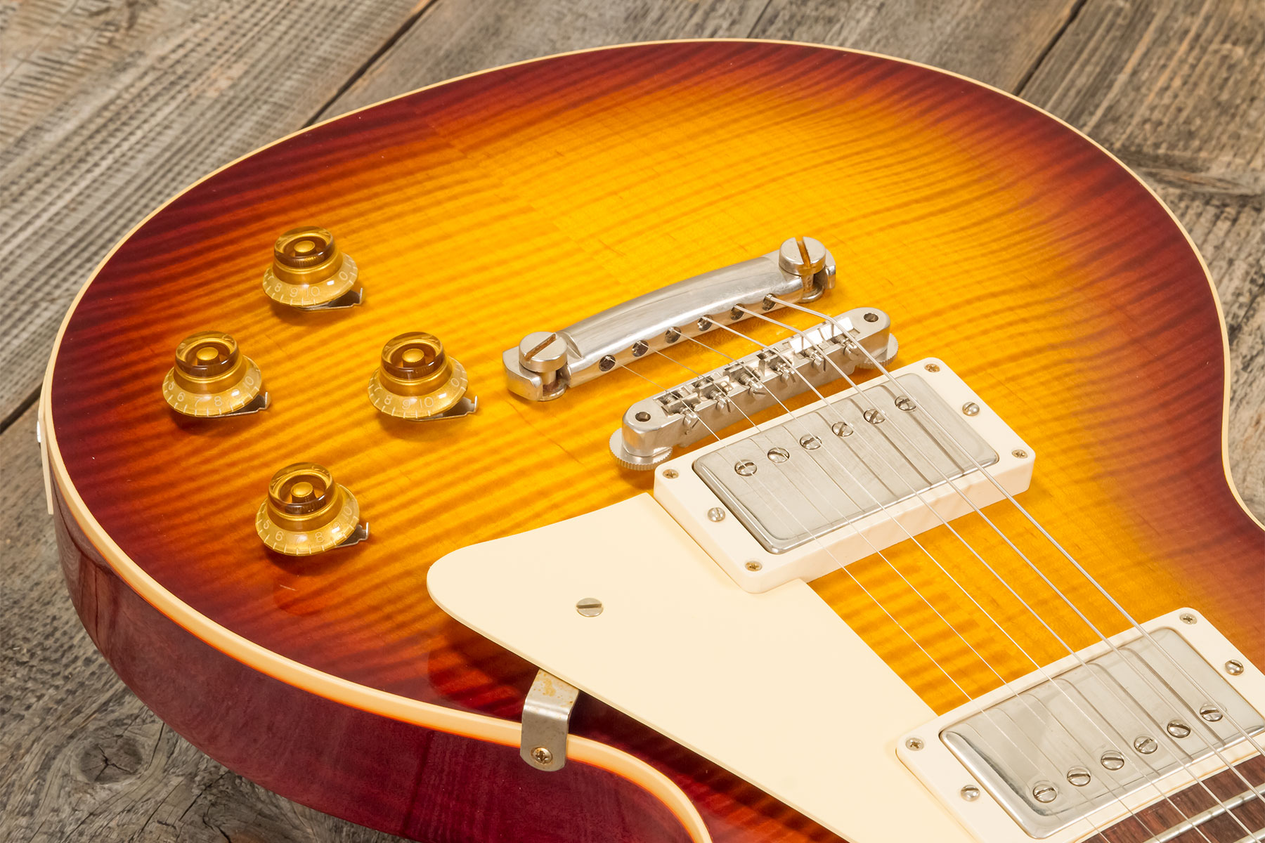 Gibson Custom Shop Les Paul Standard 1959 Reissue 2h Ht Rw #912456 - Vos Iced Tea Burst - Guitarra eléctrica de corte único. - Variation 6