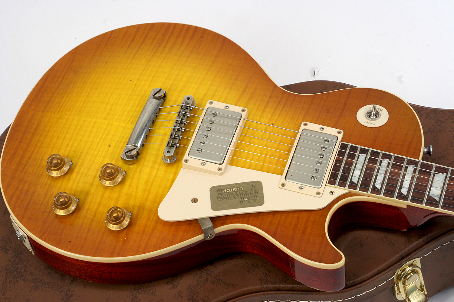Gibson Custom Shop M2m Les Paul Standard 1959 Reissue 2h Ht Rw #942988 - Aged Iced Tea - Guitarra eléctrica de corte único. - Variation 4