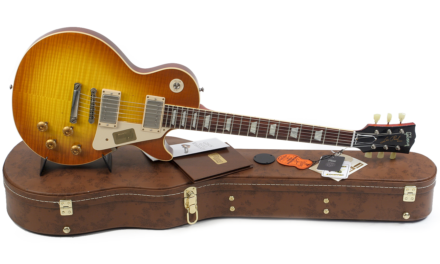 Gibson Custom Shop M2m Les Paul Standard 1959 Reissue 2h Ht Rw #942988 - Aged Iced Tea - Guitarra eléctrica de corte único. - Variation 1